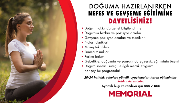 Nefes ve gevşeme eğitimi doğumu kolaylaştırıyor